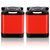 第 一眼 HP-X8 台式电脑笔记本USB音箱 多媒体音响 重低音震膜 低音炮 线控 金属箱体 七彩炫灯 多色选择(中国红)