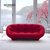 北欧写意沙发家具ligneroset弧形沙发布艺意式设计师客厅轻奢简约双人沙发(玫红色)