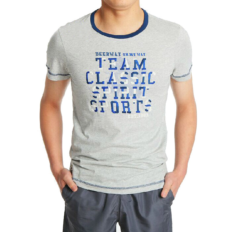 【德尔惠运动t恤图片】德尔惠deerway 男装夏季t恤短袖圆领休闲运动