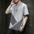 卡郎琪 潮牌男士短袖t恤夏季2020新款韩版潮流半袖体恤帅气男装大码衣服 KXP-T219(灰色 M)