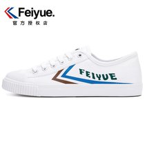 飞跃简约帆布搭扣男鞋2021秋季新款低帮情侣运动男魔术贴板鞋百搭(676白咖啡 39)