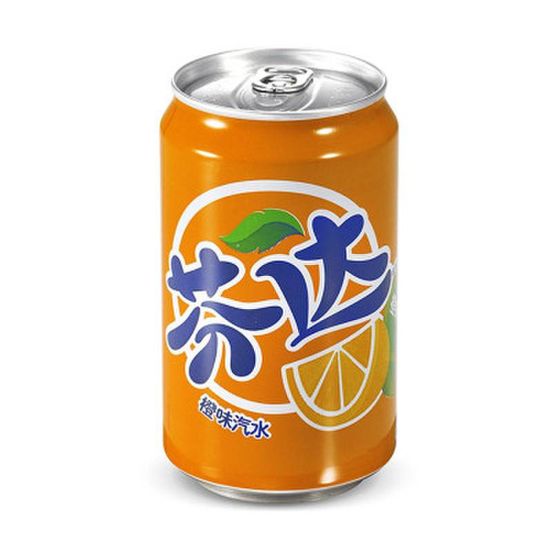 【饮用水图片】芬达香橙味汽水 330ml/罐图片大全,高清图片时尚款式
