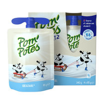 法优乐(Pompotes)儿童飞机头酸奶法国原装进口宝宝零食非果泥 原味85g*4袋340g 法国原装进口酸奶