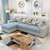 一米色彩布艺沙发简约现代小户型沙发客厅家具可拆洗三人位布沙发转角组合(6号色 三人位+脚踏)