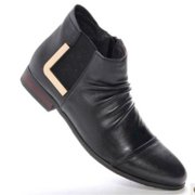 2013冬季新款男士真皮皮鞋男士高靴(黑 42)
