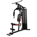 为尔康家用多功能综合训练器 室内运动健身组合力量训练器材器械(黑色 单人站+双杠)