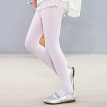 儿童钢丝袜魔力袜高密度丝袜女薄款防勾丝光腿连裤袜神器春秋微厚(连袜款白色1条 L码建议身高120-140)