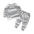 宝宝字母套装 秋装新款男童童装儿童长袖上衣运动裤tz4169(130 灰色)