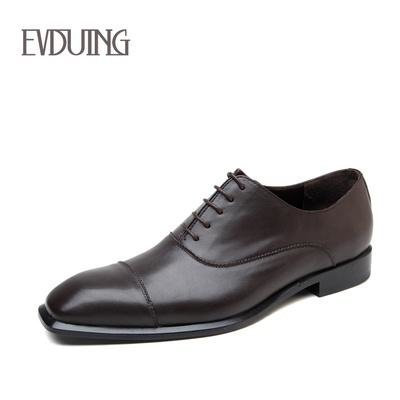 易对商务鞋推荐：EVDUING商务正装鞋高级定制顶级牛皮正装皮鞋