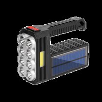 苏识 8灯带太阳能充电手电筒（计价单位：个）黑(默认 默认)