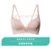 SUNTEK抹胸内衣女小胸聚拢裹胸夏无钢圈文胸收副乳防下垂防走光无磁胸罩(珍珠粉（1件装） 38/85C-薄杯约0.8cm)