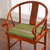 中式古典亚麻椅垫可拆洗四季通用加厚海绵绑带茶艺围椅坐垫餐椅垫(绿色)