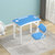 儿童书桌学习课桌椅简易折叠小型套装家用男女孩可学生作业写字台(清新蓝套装)