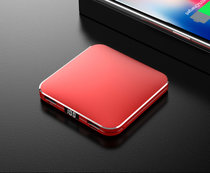 超薄全铝合金充电宝20000毫安迷你无线移动电源手机通用(红色)