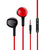 亿和源 D1手机耳机线适用vivo华为荣耀OPPO苹果红米半入耳式安卓平板全民K歌游戏耳麦(D1--红色)