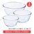 玻璃碗沙拉家用大号汤碗微波炉专用耐高温热透明打蛋烘焙碗和面盆(800ML+1100ML+2100ML【3件套】)