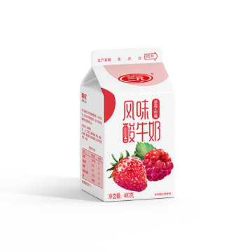 三元果之养中草莓树莓味酸奶480g