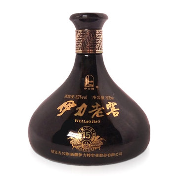伊力特伊力老窖窖藏15年黑瓶浓香型白酒500ml52度*6