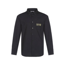 Versace Jeans Couture范思哲 男士LOGO刺绣图案棉质长袖衬衫 71GAL2RA CN002(899 黑色 46)