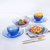 DURALEX多莱斯 法国进口 四人餐具8件套浅蓝花纹(浅蓝色)