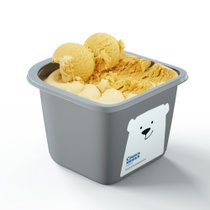 白熊萨沙【国美真选】俄罗斯进口焦糖冰淇淋1kg*1盒 天然乳制品 不含植物脂肪 不含一滴水
