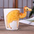 润器 卡通可爱动物陶瓷杯子 个性创意水杯 田园风格儿童奶杯咖啡(卡通杯骆驼)