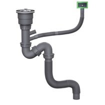 俊采云JCYH45洗菜盆下水管套装单水槽下水器含溢水管（单位：个）(含溢水管)
