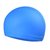 SUNTEK男士泳帽泳裤大号舒适不勒头护耳防晒男女成人儿童纯色布料游泳帽(纯蓝色（PU图层泳帽）)