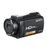 数码摄像机高清广角DV户外旅游家用摄录 1080P 2400W像素(黑色)