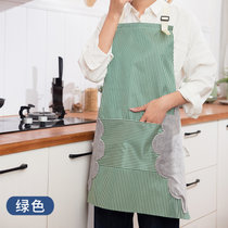 擦手围裙 厨房家用可调系带防水防油可擦手围裙(绿色 均码)