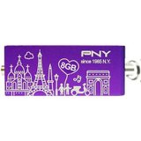 PNY/必恩威 双子盘 U盘 8G（天蓝色）金属U盘(紫色)
