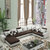 紫茉莉 沙发 布艺沙发 小户型沙发 简约现代客厅三人转角布艺沙发(米白咖啡 三件套送地毯)