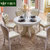 卡富丹 欧式实木餐桌 小户型餐桌椅组合英式吃饭圆桌子客厅套装家具G903(白色 圆餐桌)