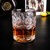 捷克BOHEMIA水晶玻璃威士忌烈酒杯洋酒杯果汁杯创意啤酒杯子(精刻矮款杯子300ML)