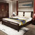 实木床 现代中式1.8米双人床 酒店木质床 卧室主卧轻奢铜木品质奢华软靠床 1.8M单床(1.8米床+床头柜*1)