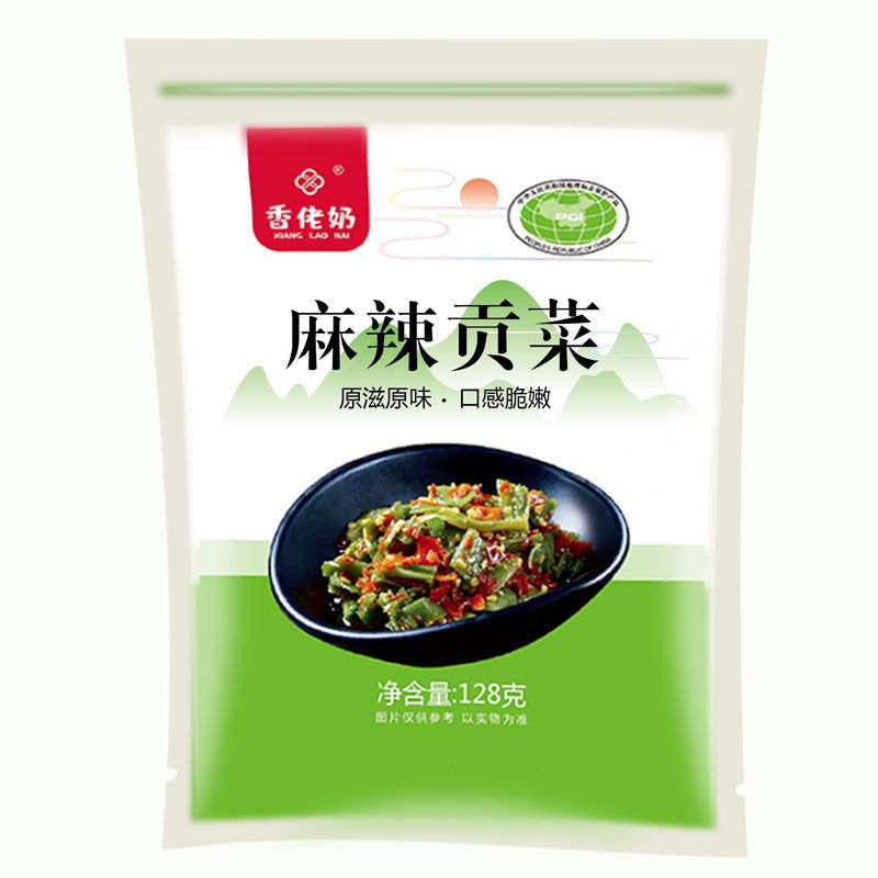 安徽义门特产超脆嫩调味贡菜香辣下饭菜拌面拌饭佐餐开胃麻辣贡菜128g