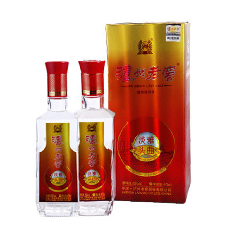 白酒52度泸州老窖淡雅头曲475ml2组返回商品页