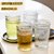 太阳花杯浮雕玻璃杯家用水杯女夏季ins风果汁饮料咖啡杯子啤酒杯(【4件套】-透明高款-开水直入  ❤仅13.9元)