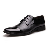 牧惠森2016男士英伦商务皮鞋系带婚鞋头层牛皮正装鞋绅士男鞋71157(黑色 38)