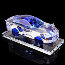 石家垫 水晶模型汽车香水座车饰内饰品摆件(蓝色)