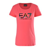 Emporio ArmaniEA7系列女士棉质LOGO时尚圆领短袖T恤J12Z-1456XS粉红色 时尚百搭
