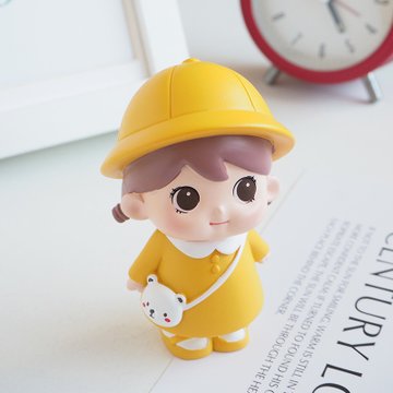 日系治愈小黄人饰品情侣娃娃模型女孩汽车载桌面摆件生日毕业礼物(多
