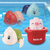 小乌龟宝宝婴儿洗澡玩具儿童游泳戏水男孩女孩小鸭子花洒抖音同款(乌龟三只（深浅随机）+洗澡小猪-红)