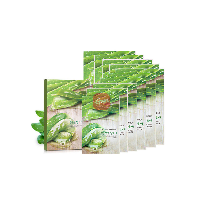 republic纳益其尔精粹自然芦荟面膜23ml*10图片【图片 价格 品牌 报价