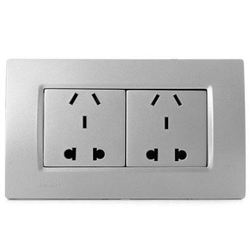 西门子灵动金属银十孔插座5ub0747