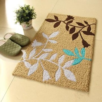 富居地毯 005sg 手工編織線絨防滑腳墊門墊 50*80cm(巧克力色)