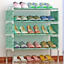 蜗家简易多层鞋架 组装防尘鞋柜简约现代经济型铁艺收纳架K125(绿柠檬)