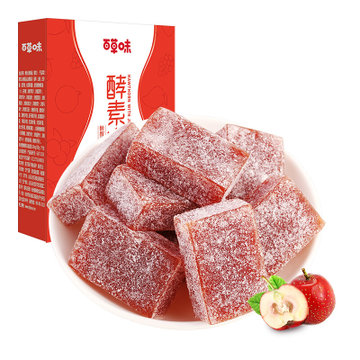 百草味 酵素山楂108g 果丹皮条干片卷糕球 散装小包装零食
