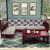 木巴沙发SF031现代中式实木沙发组合新西兰松木客厅家具小户型转角贵妃座(红棕色SF032)