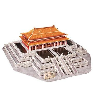乐立方3d立体拼图建筑纸模型故宫模型太和殿豪华版